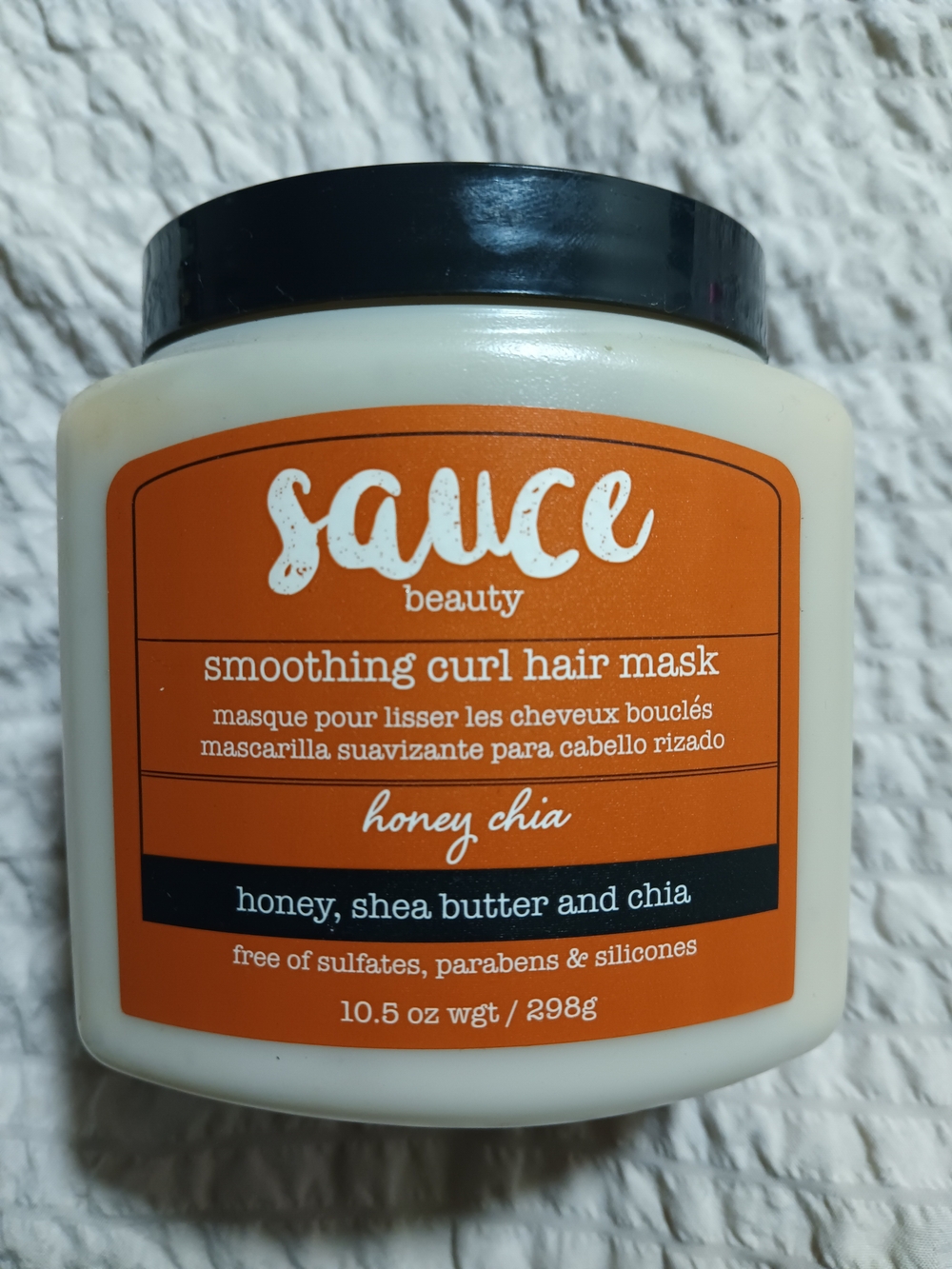 Sauce Beauty Honey Chia Smoothing Curl Hair Mask - White & Orange
